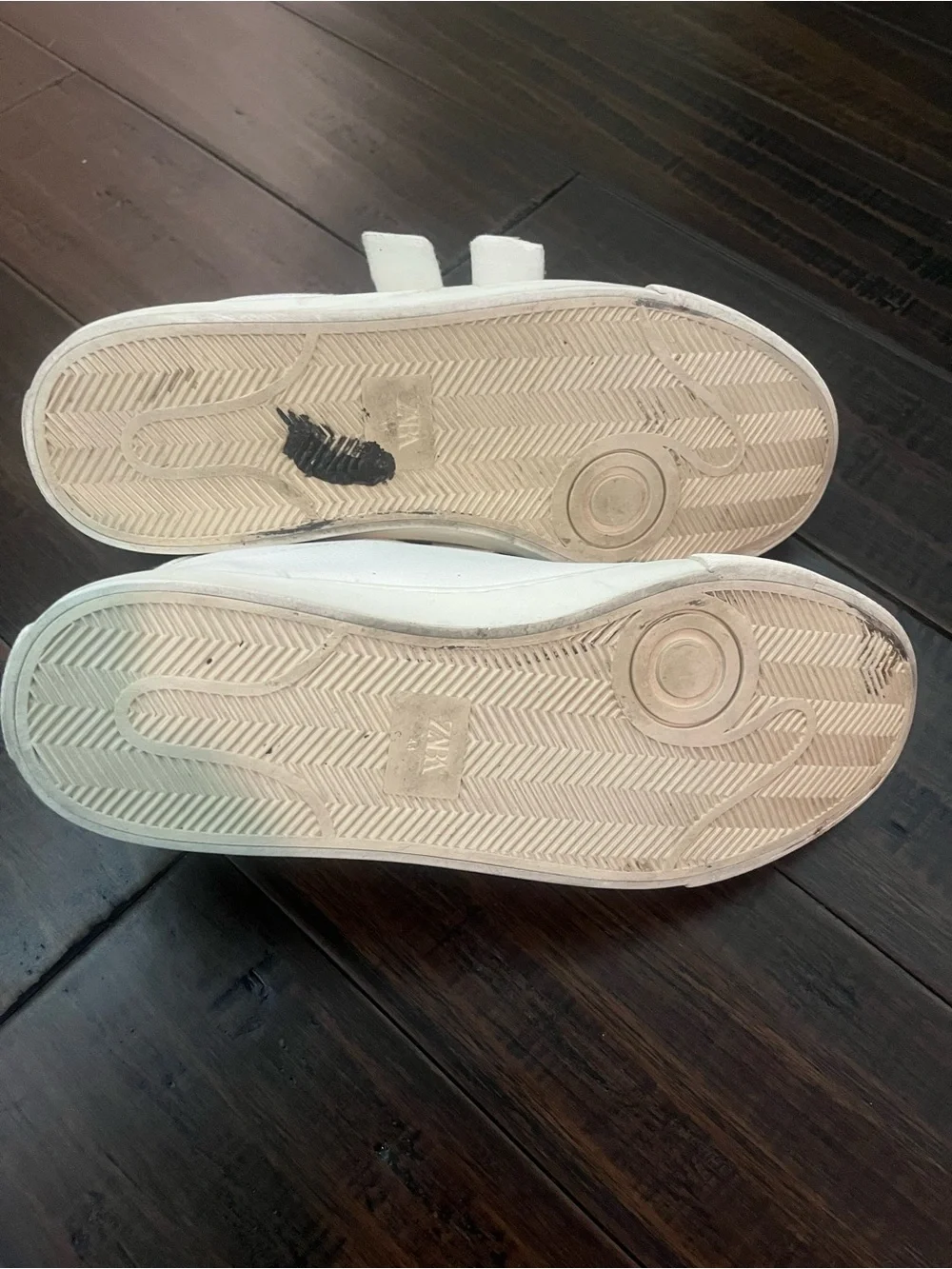 Zara Man White Velcro Sneakers